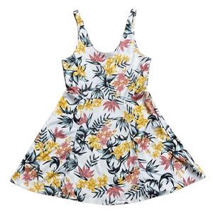 H&M Divided Tropical Floral Skater Dress Size 10